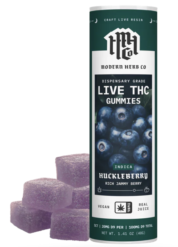 Modern Herb Live Resin Gummies / Knockout Oregon Huckleberry / 5ct